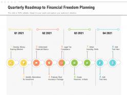 Quarterly roadmap to financial freedom planning