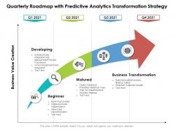 Quarterly roadmap with predictive analytics transformation strategy