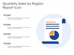 Quarterly sales by region report icon