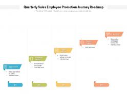 Quarterly sales employee promotion journey roadmap