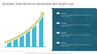 Quarterly Sales Revenue Generation Bar Graph Icon