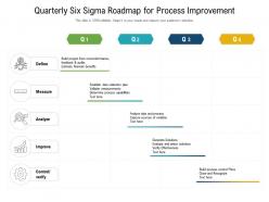 Quarterly six sigma roadmap for process improvement