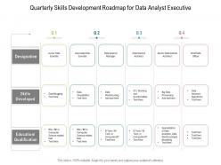 Quarterly Skills Development Roadmap For Data Analyst Executive