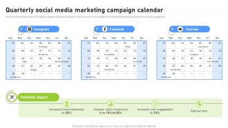 Quarterly Social Media Marketing Effective Benchmarking Process For Marketing CRP DK SS