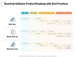Quarterly Software Product Roadmap With Best Practices