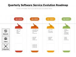 Quarterly software service evolution roadmap