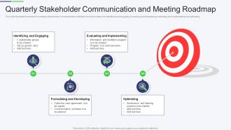 Quarterly Stakeholder Communication And Meeting Roadmap