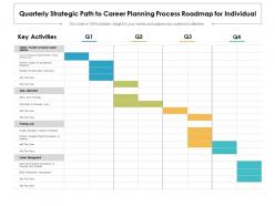 Quarterly strategic path to career planning process roadmap for individual