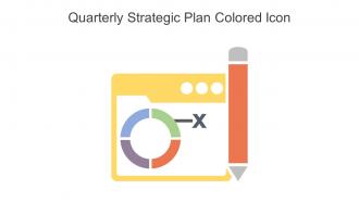 Quarterly Strategic Plan Colored Icon In Powerpoint Pptx Png And Editable Eps Format