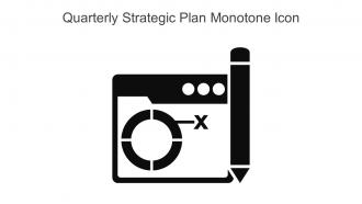 Quarterly Strategic Plan Monotone Icon In Powerpoint Pptx Png And Editable Eps Format