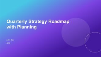 Quarterly Strategy Roadmap With Planning PPT Presentation AT