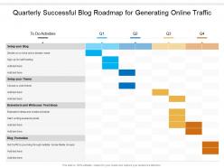 Quarterly successful blog roadmap for generating online traffic