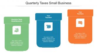 Quarterly Taxes Small Business Ppt Powerpoint Presentation Pictures Icon Cpb
