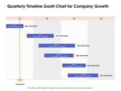 Quarterly timeline gantt chart for company growth ppt powerpoint presentation model