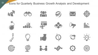 Quaterly business growth analysis and development powerpoint presentation slides