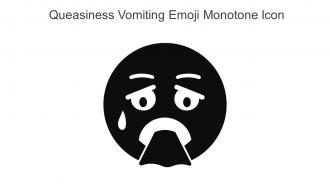 Queasiness Vomiting Emoji Monotone Icon In Powerpoint Pptx Png And Editable Eps Format