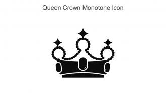Queen Crown Monotone Icon In Powerpoint Pptx Png And Editable Eps Format