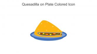 Quesadilla On Plate Colored Icon In Powerpoint Pptx Png And Editable Eps Format