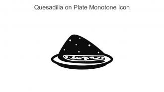 Quesadilla On Plate Monotone Icon In Powerpoint Pptx Png And Editable Eps Format