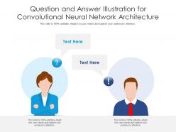 Question and answer illustration for convolutional neural network architecture infographic template