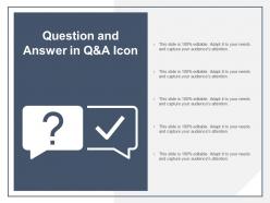 Question and answer in q and a icon