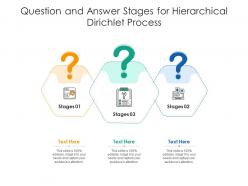 Question and answer stages for hierarchical dirichlet process infographic template