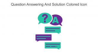 Question Answering And Solution Colored Icon In Powerpoint Pptx Png And Editable Eps Format