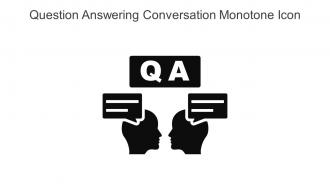 Question Answering Conversation Monotone Icon In Powerpoint Pptx Png And Editable Eps Format
