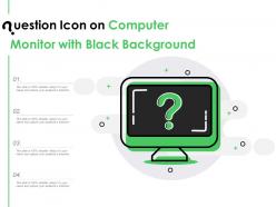 Question Icon On Computer Monitor With Black Background
