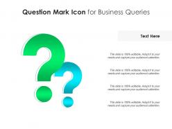 Question mark icon for business queries infographic template