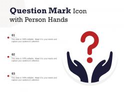 Question mark icon with person hands