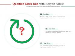 Question mark icon with recycle arrow