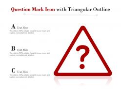 Question mark icon with triangular outline