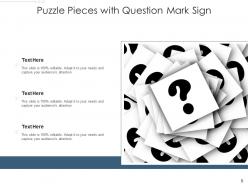 Question mark puzzle individual holding road sign symbol