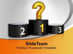 Question sign on podium winner powerpoint templates ppt themes and graphics 0213