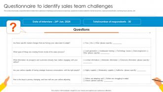 Questionnaire To Identify Sales Sales Enablement Strategy To Boost Productivity And Drive SA SS