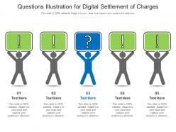 Questions illustration for digital settlement of charges infographic template
