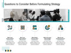Questions To Consider Before Formulating Strategy Adapt Ppt Powerpoint Presentation File Aids