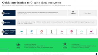 Quick Introduction To G Suite Cloud Ecosystem Tech Stack SS