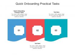 Quick onboarding practical tasks ppt powerpoint presentation pictures designs download cpb