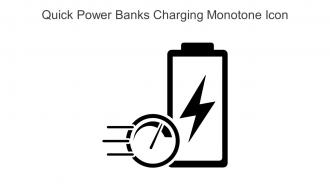 Quick Power Banks Charging Monotone Icon In Powerpoint Pptx Png And Editable Eps Format