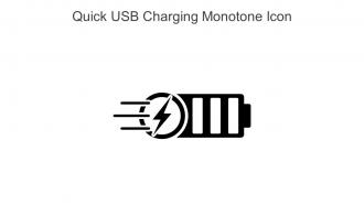 Quick Usb Charging Monotone Icon In Powerpoint Pptx Png And Editable Eps Format