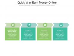 Quick way earn money online ppt powerpoint presentation layouts gallery cpb