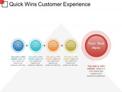 Quick wins customer experience powerpoint slides