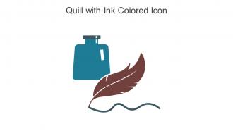 Quill With Ink Colored Icon In Powerpoint Pptx Png And Editable Eps Format