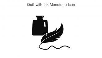 Quill With Ink Monotone Icon In Powerpoint Pptx Png And Editable Eps Format
