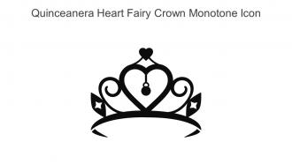 Quinceanera Heart Fairy Crown Monotone Icon In Powerpoint Pptx Png And Editable Eps Format
