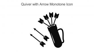 Quiver With Arrow Monotone Icon In Powerpoint Pptx Png And Editable Eps Format