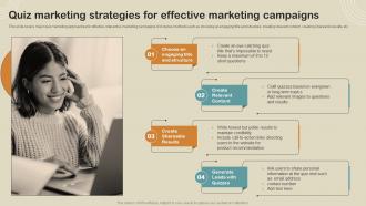 Quiz Marketing Strategies For Effective Marketing Boost Customer Engagement MKT SS