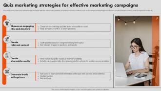 Quiz Marketing Strategies For Effective Marketing Campaigns Interactive Marketing